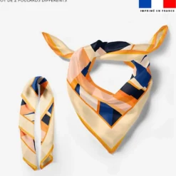 Lot de 2 foulards imprimés abstrait moderne