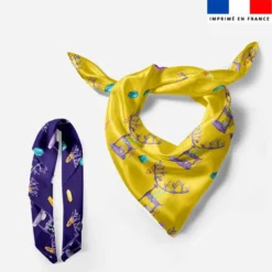 Lot de 2 foulards imprimés bois précieux - Création Cat&Colours