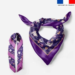 Lot de 2 foulards imprimés chouette magicienne - Création Stillistic