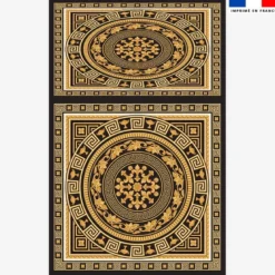 Lot de 2 foulards imprimés clé grecque dorée