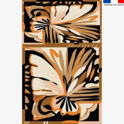 Lot de 2 foulards imprimés dessin abstrait