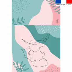 Lot de 2 foulards imprimés duo rose