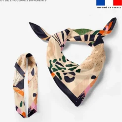 Lot de 2 foulards imprimés exotique