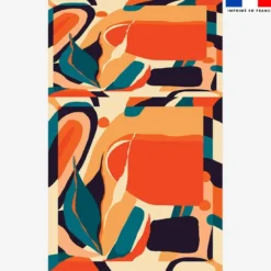 Lot de 2 foulards imprimés feuillage abstrait