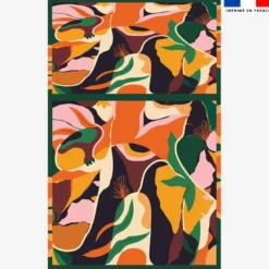 Lot de 2 foulards imprimés jungle abstrait