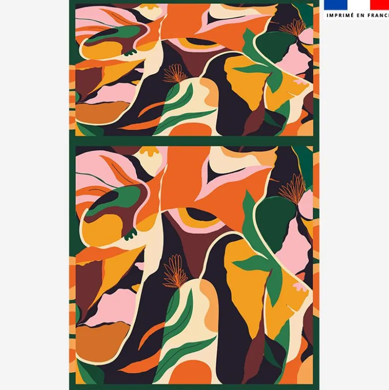 Lot de 2 foulards imprimés jungle abstrait