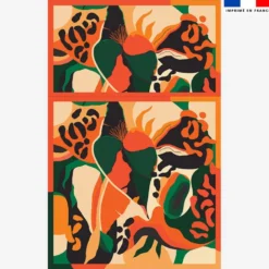 Lot de 2 foulards imprimés léopard jungle