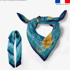 Lot de 2 foulards imprimés léopard
