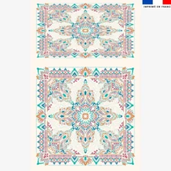 Lot de 2 foulards imprimés mandala pastel