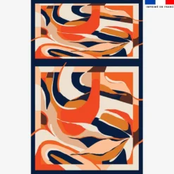 Lot de 2 foulards imprimés style contemporain