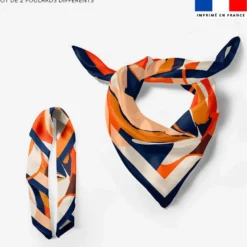 Lot de 2 foulards imprimés style contemporain