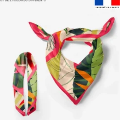 Lot de 2 foulards imprimés tropical
