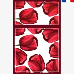 Lot de 2 foulards imprimés tulipe rouge