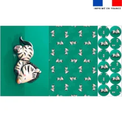 Lot 2 sets de table et 12 dessous de verres motif bébé zèbre - Création Stillistic