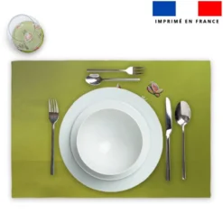 Lot 2 sets de table et 12 dessous de verres motif bébé renard - Création Stillistic