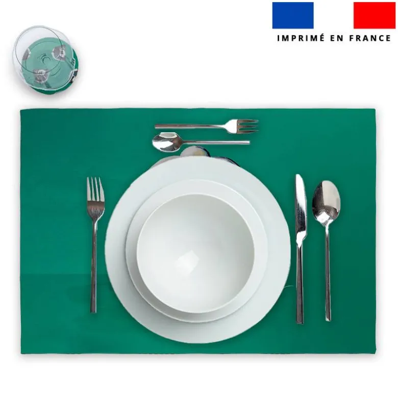 Lot 2 sets de table et 12 dessous de verres motif bébé panda - Création Stillistic