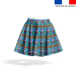 Lutin de Noël effet tricoté - Fond bleu