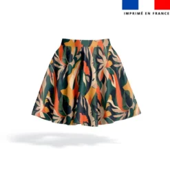Lycra motif fleur jungle exotique