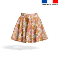 Lycra motif fleurs rétro multicolores