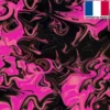 Lycra motif fluide noir et rose