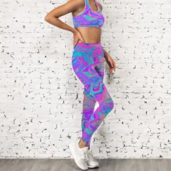 Lycra motif flux psychédélique effet hologramme