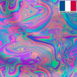 Lycra motif flux psychédélique effet hologramme