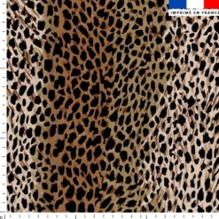 Lycra motif léopard dégradé marron