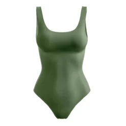 Lycra vert kaki uni