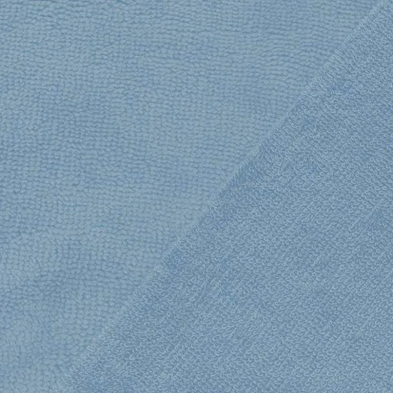 Micro éponge bambou bleu baltique double face