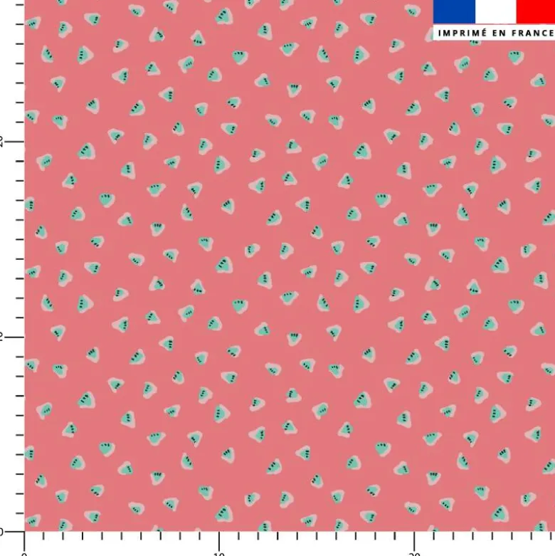 Mini pastèque - Fond corail - Création Lucie OBATON