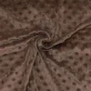 Minky uni marron relief pois