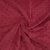 Minky uni rouge cerise relief pois