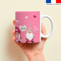 Mug imprimé gnome st valentin