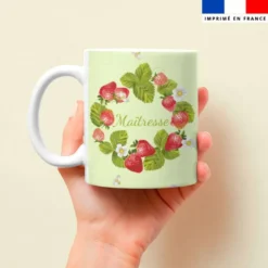 Mug imprimé maitresse fraise
