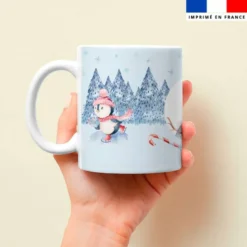 Mug imprimé pingouin de Noel