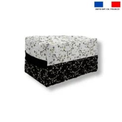 Pack couture trousse de toilette - Motif fleur de cerisier noire