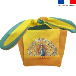 Panier de Pâques imprimé paon - Création Stillistic