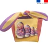 Panier de Pâques imprimé poupées russes - Création Stillistic