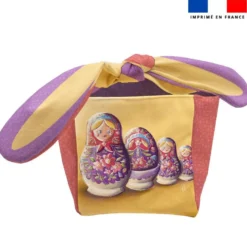 Panier de Pâques imprimé poupées russes - Création Stillistic