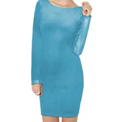 Panne de velours bleu azur