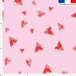 Pastèque - Fond rose