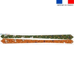 Patron cravate réversible motif fantômes orange et vert - Création Stillistic