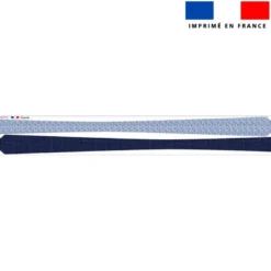 Patron cravate réversible motif petites fleurs bleues