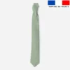 Patron cravate réversible motif géométrique vert sauge