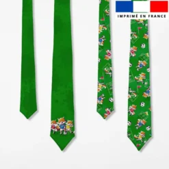 Patron cravate réversible motif renard foot - Création Stillistic
