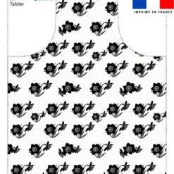 Patron imprimé blanc pour tablier jonquilles- Création Cat&Colours