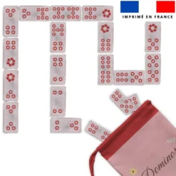 Patron imprimé pour jeu de dominos motif folk fox