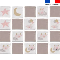 Patron imprimé pour jeu memory motif mouton des rêves