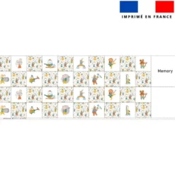 Patron imprimé pour jeu memory motif animaux musiciens