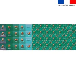 Patron imprimé pour jeu memory motif panda roux yoga - Création Stillistic